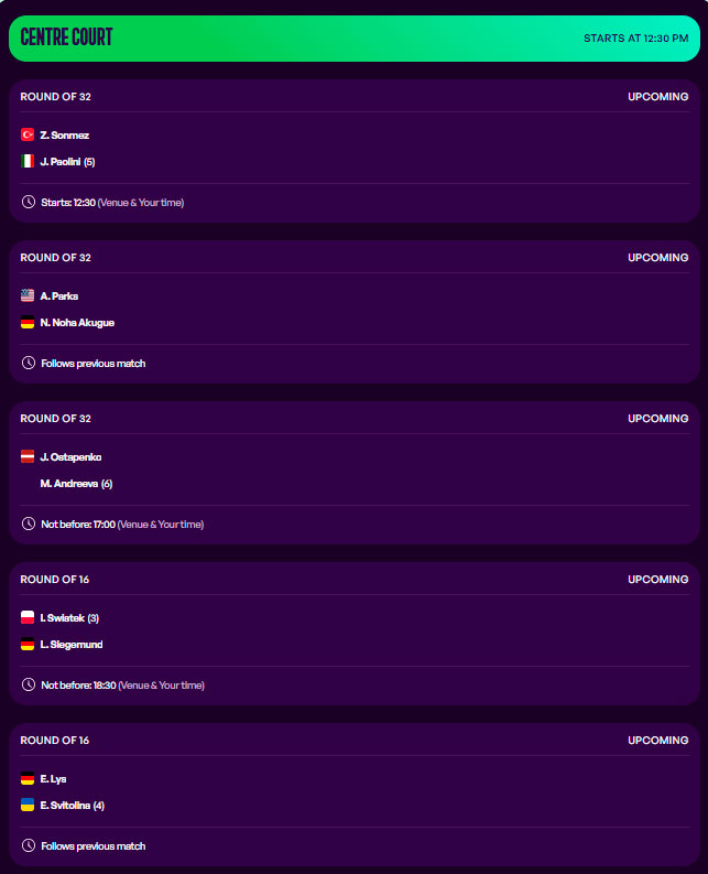 wta stuttgart partidos miercoles15 abril 2026 tiroalpalo